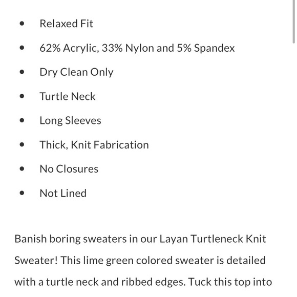 Vici Layan Turtleneck knitted sweater in Citrus -small - Picture 5 of 6